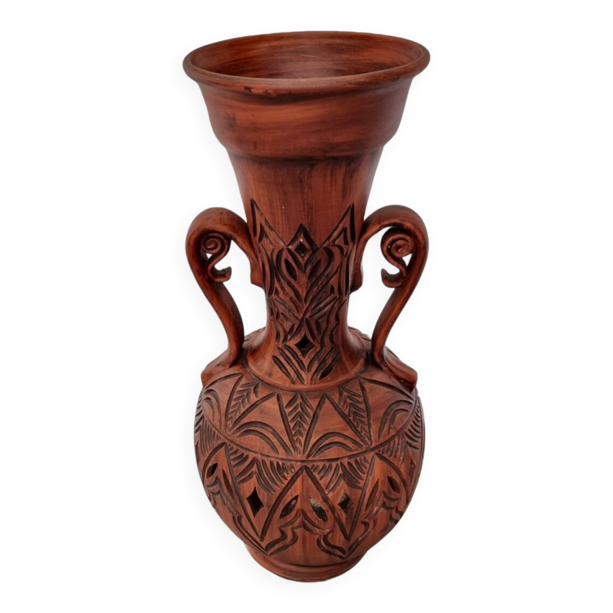 Large Vintage Brown Ceramic Vase, 1960s