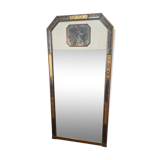 Golden patinated art deco mirror - 160x76cm