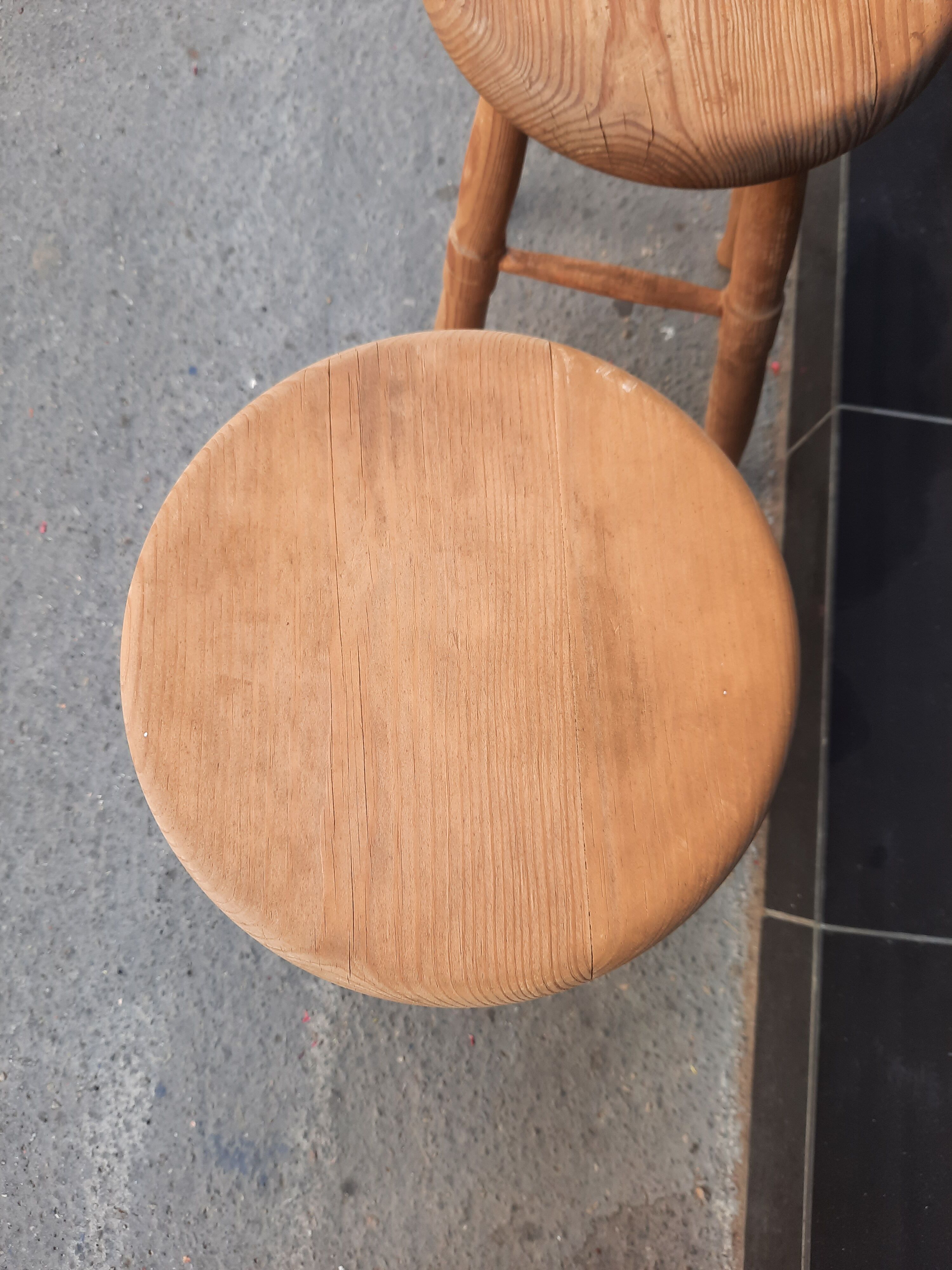 Pair of wooden stools