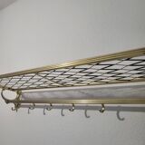 Coat rack in gold aluminum from the 50s and 60s