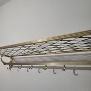 Coat rack in gold aluminum from the 50s and 60s