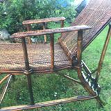 Rattan chaise longue