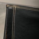 Kaare Klint Safari Chair in Black Leather and Ash for Rud Rasmussen, Denmark