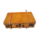 Old quality brown leather suitcase from the 60s