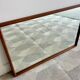 Vintage rectangular teak framed mirror