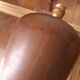 80s wood and brass lamp base