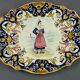 Dish quimper or malicorne, guérande in back - 28 cm