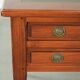 Elegant English style desk with green leather top, gold details and drawers