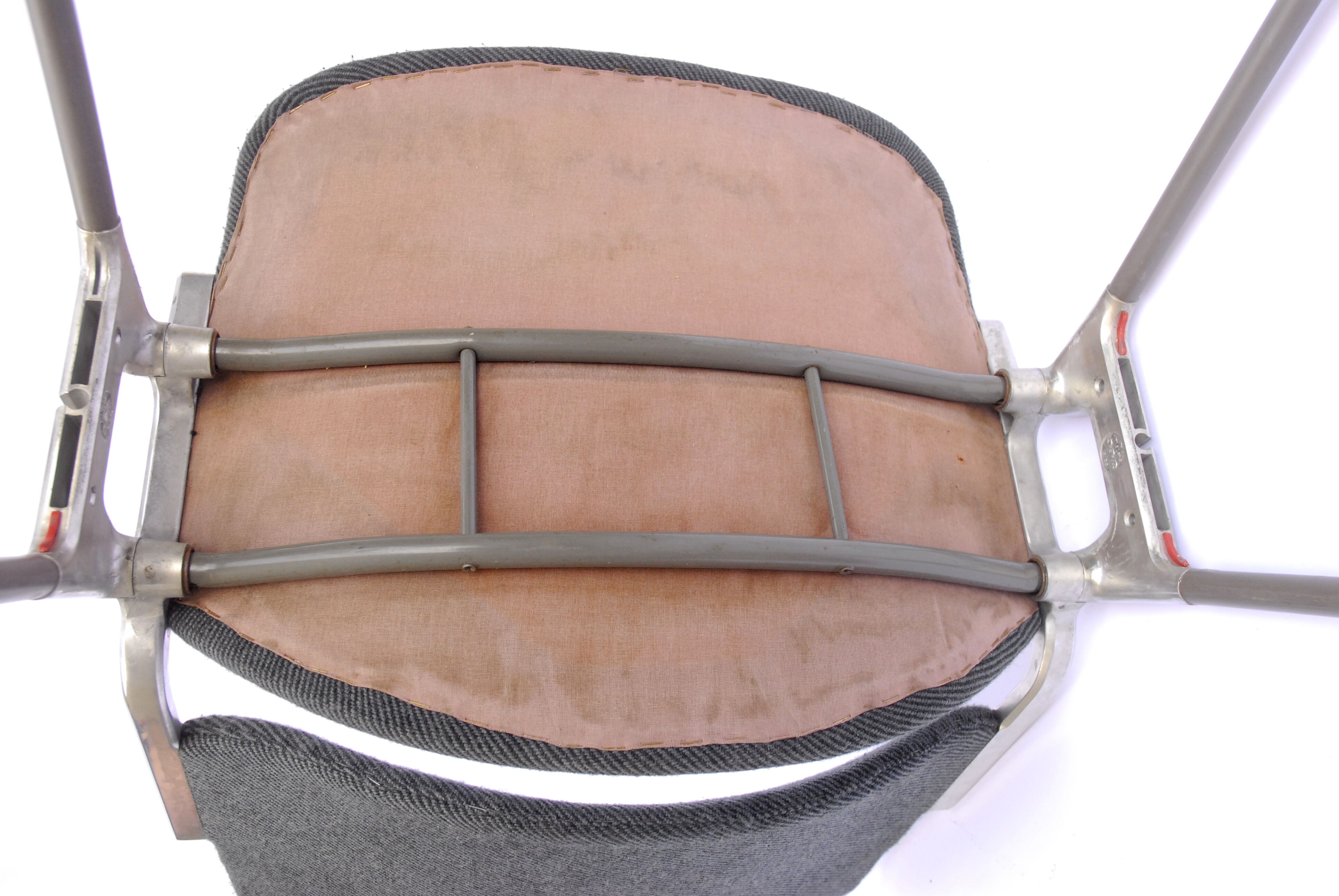 Giancarlo Piretti DSC 106 chair for Castelli with grey fabrics - 60-70