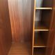 Teak 2-door wardrobe — hanging space + shelves — 1960s/70s