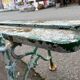 Old wooden and cast iron garden bench 2 m long – original patina