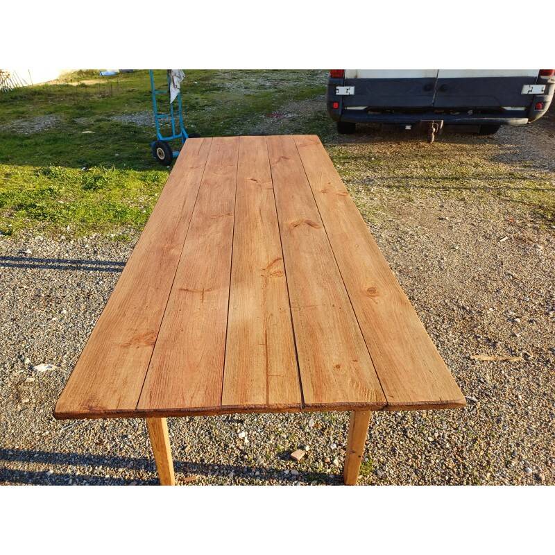 Table de ferme campagnarde en pin