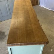 Vintage wooden buffet in sage green