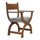 1960s, Danish armchair in solid oak wood, reupholstered, KVADRAT furniture wool.