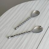 Twisted salad servers