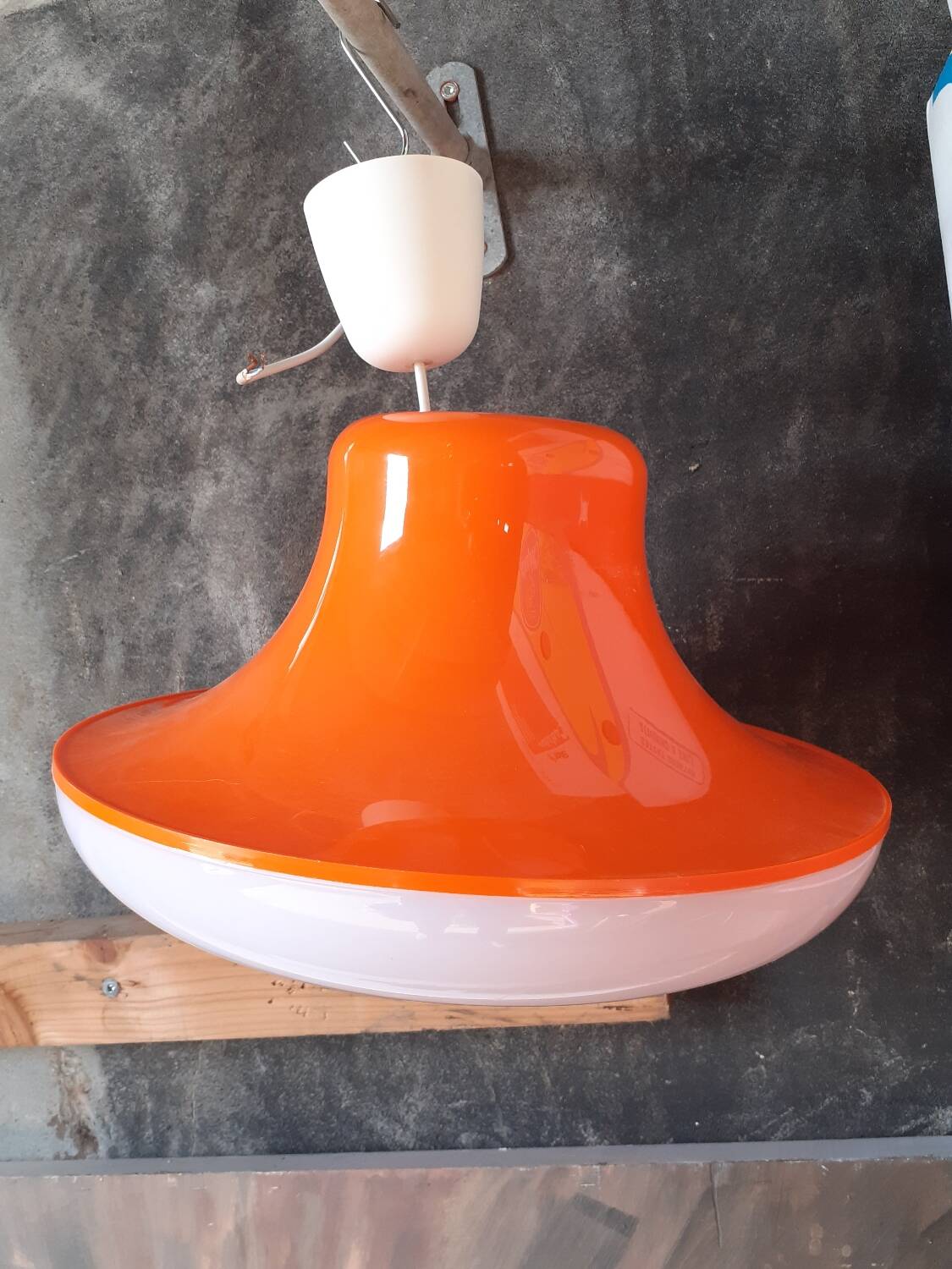 Orange pendant light