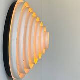 Vintage Falkenbergs wall lamp, black and white metal, Sweden 1960s