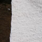 Petit tapis tissé main - Ecru - Coton recyclé - 50 x 90 cm