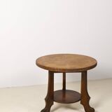 Art Deco Oak two-tiered side table, Belgium 1930's