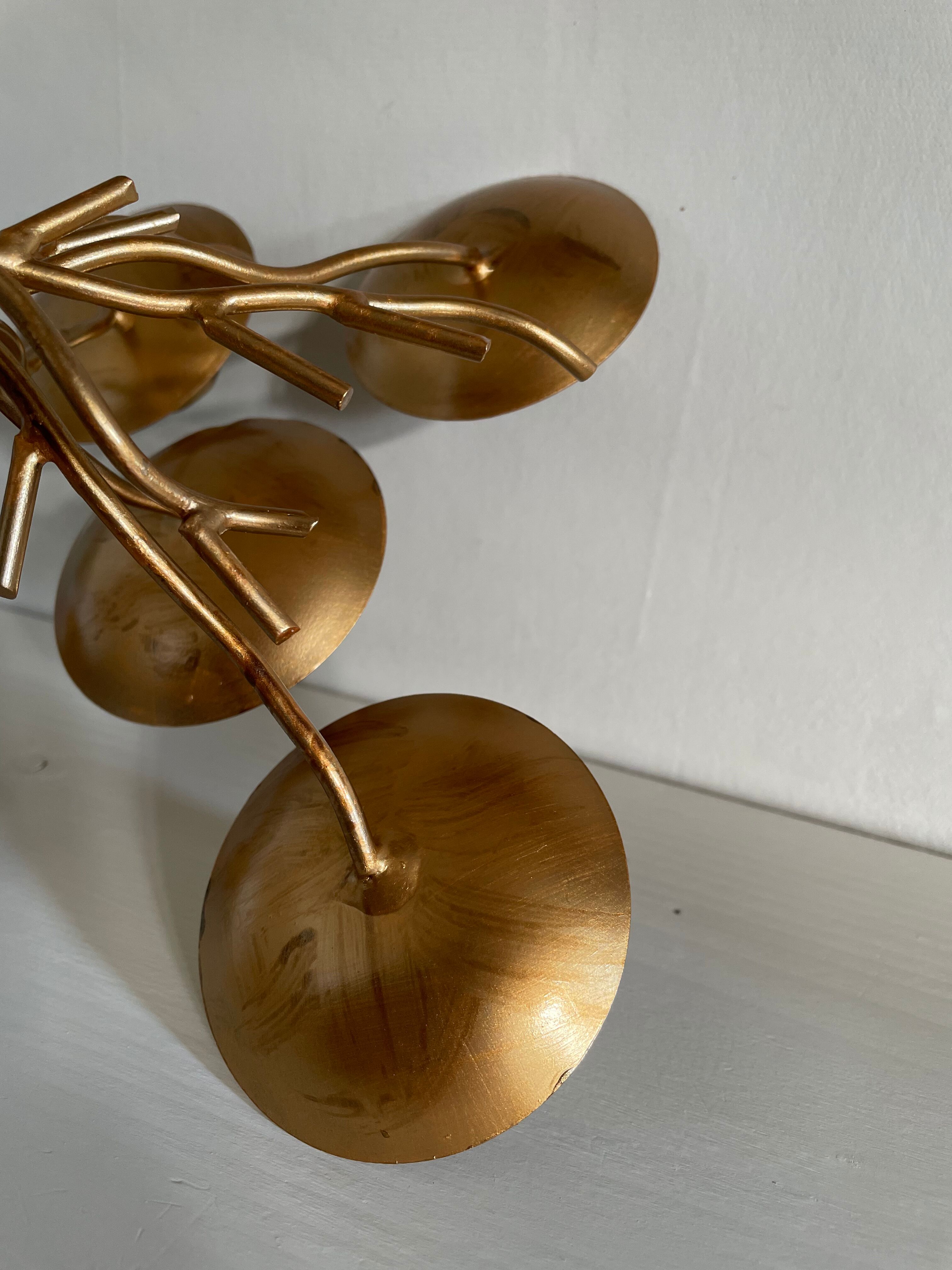 Golden candle holder