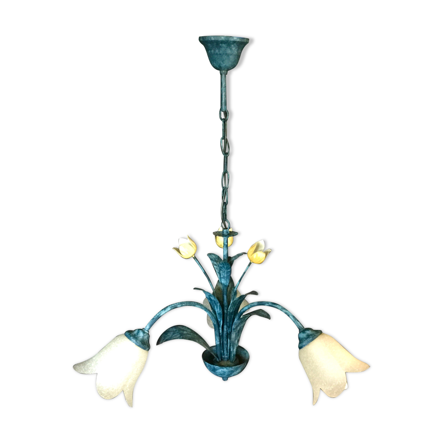 Lustre 3 blue flower lights