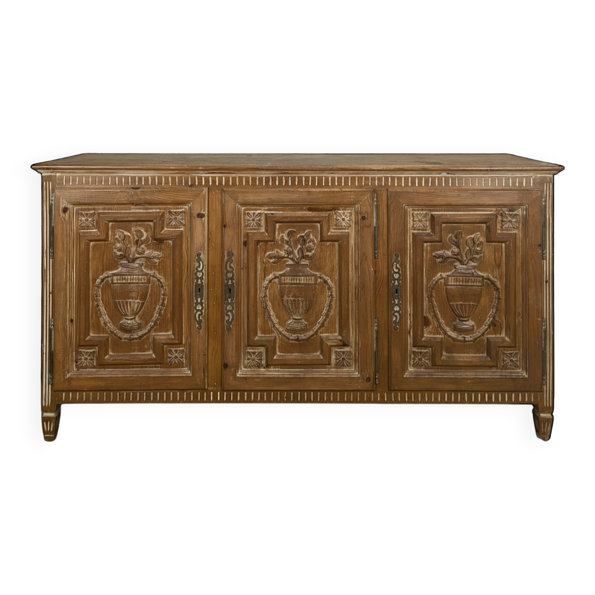 Directoire-style enfilade in knotty pine