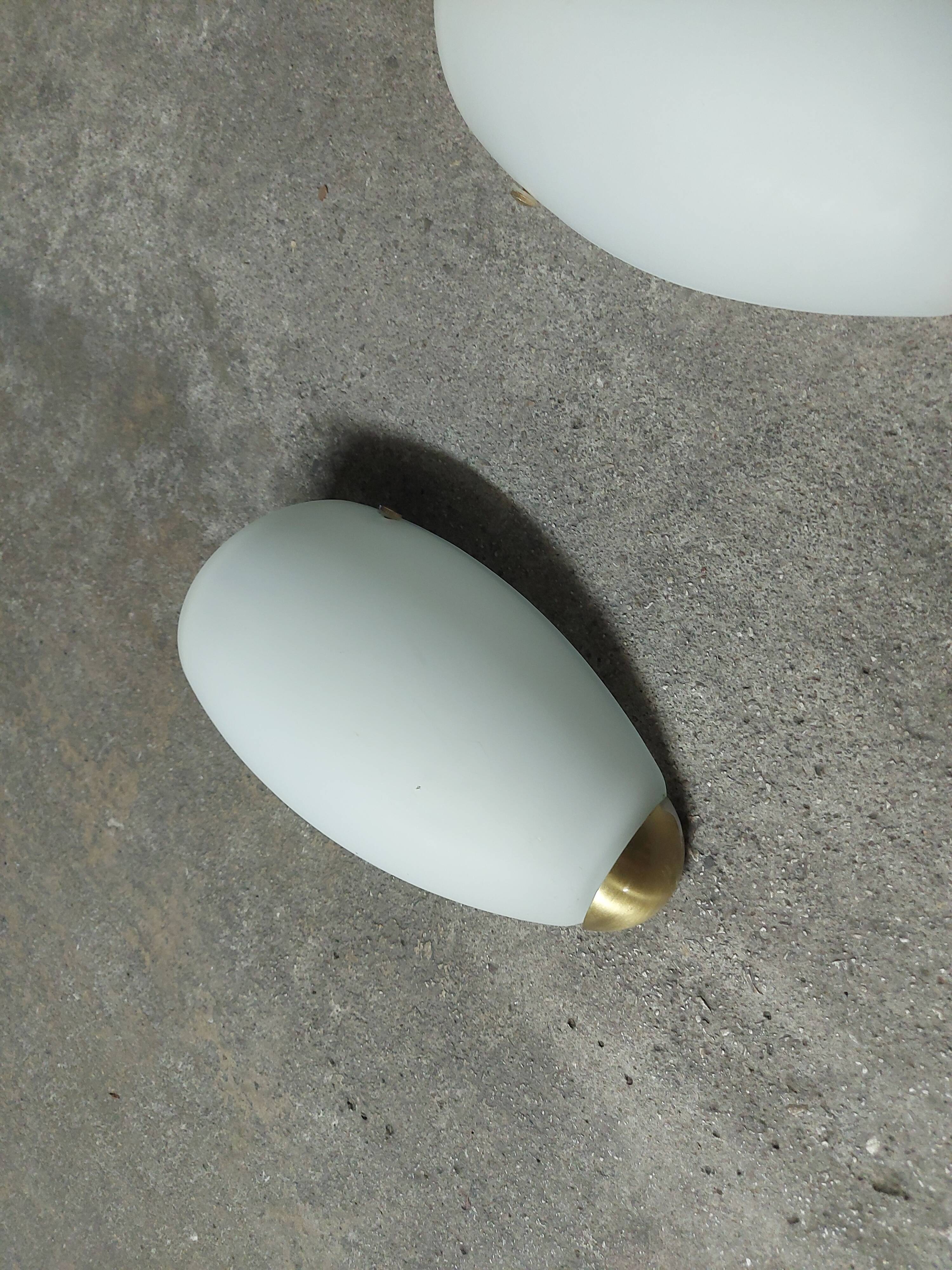 3 Vintage 90'S Ikea opaline wall lights (made in Italy)