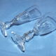7 glasses of antique crystal liqueur cellar with facets