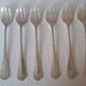 6 silver-plated oyster forks by Alfénide
