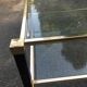 Pierre Vandel two-tier coffee table in lacquered metal and glass
