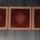 Vintage Optical Art Triptych - Vasarely - Frame 30x30cm