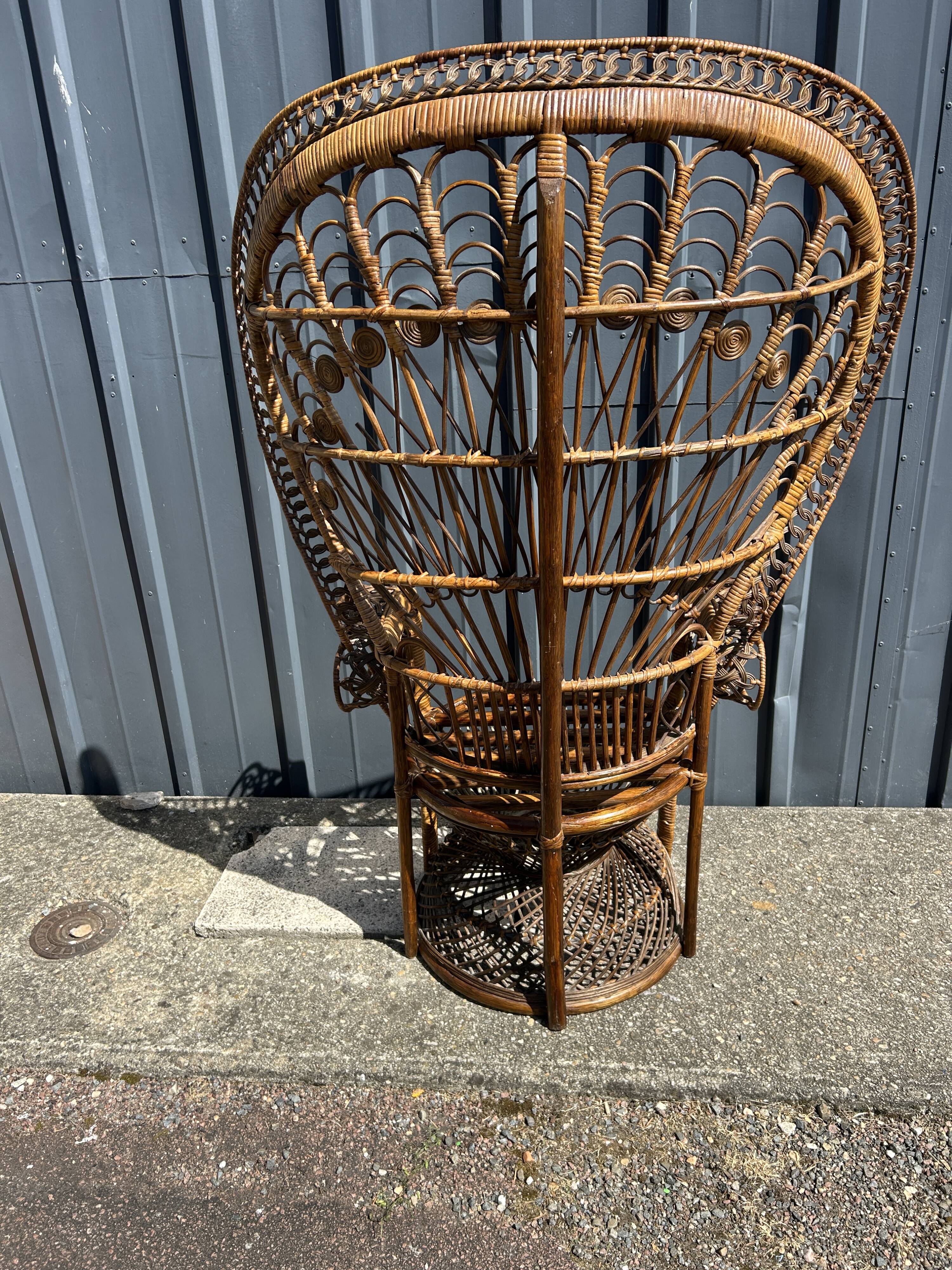 Emmanuelle armchair in rattan