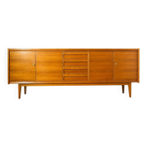 Mid-century modern architectural sideboard in premium Okoumé