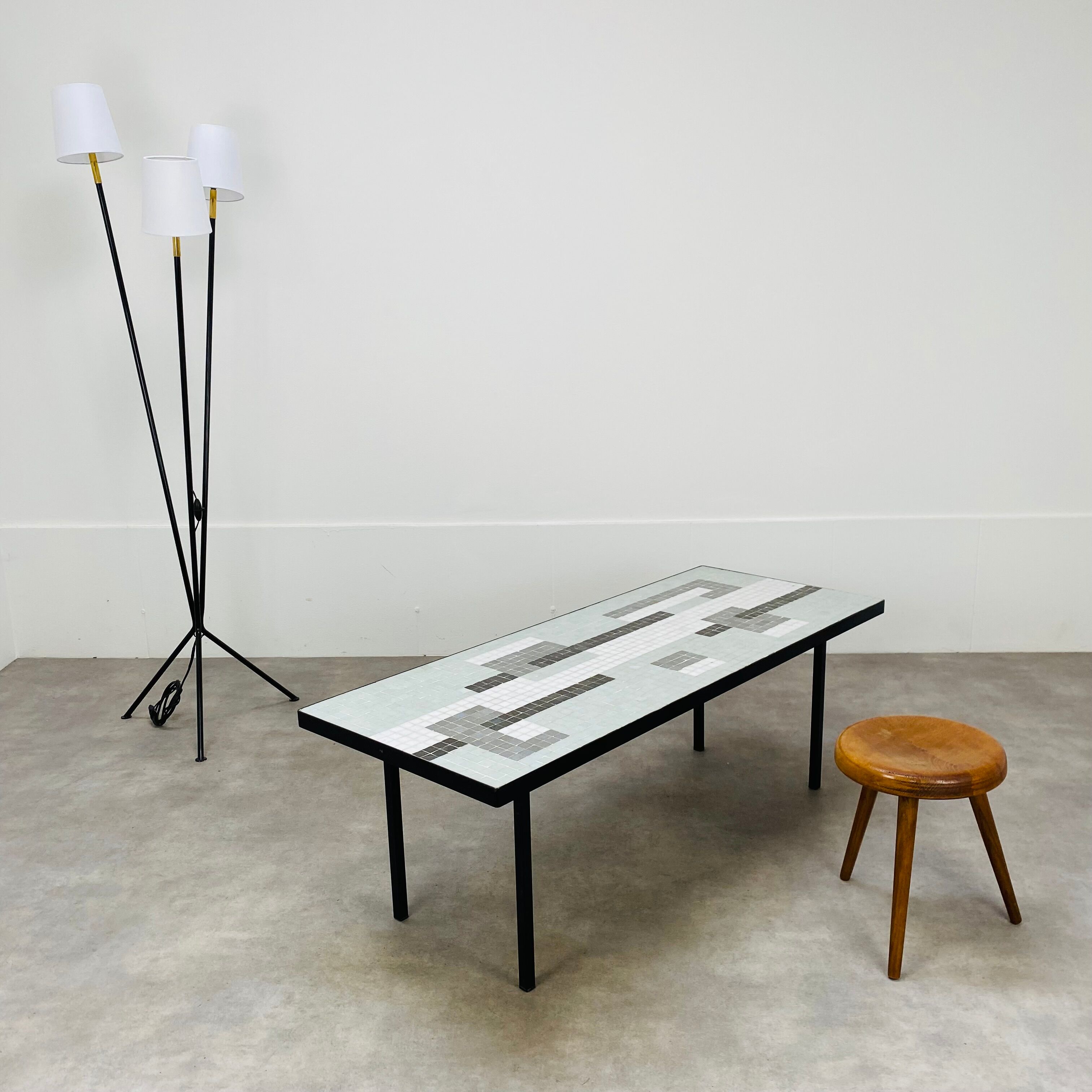 Coffee table 50s mosaic vintage ceramic