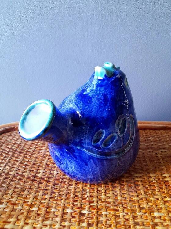 Vase Birds in Glazed Ceramic