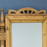 Art nouveau style baltic pine chest of drawers with mirror