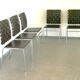 Leather and chrome dining chair