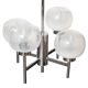 Vintage chandelier in chrome metal and glass