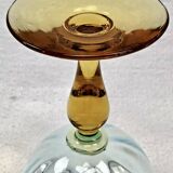 4 old two-tone George Sand wine glasses