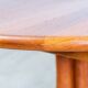 1970s solid teak dining table with Scandinavian design.