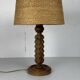 French Wood Turned Table Lamp in the stye of Charles Dudouyt, 1930s