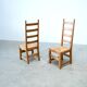 Ensemble de six chaises de salle à manger françaises à dossier haut