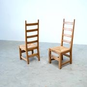 Set of six high back French dining chairs