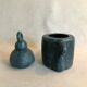 Blue "Orgh" box, Pierre Casenove for La Manufacture Saint Clément, between 1982 and 2001. Collection