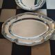 2 silver-plated metal dishes