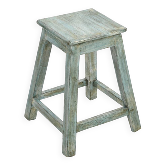 Vintage patinated wooden stool