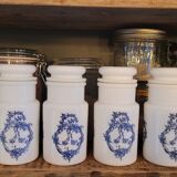 70's opaline spice jars