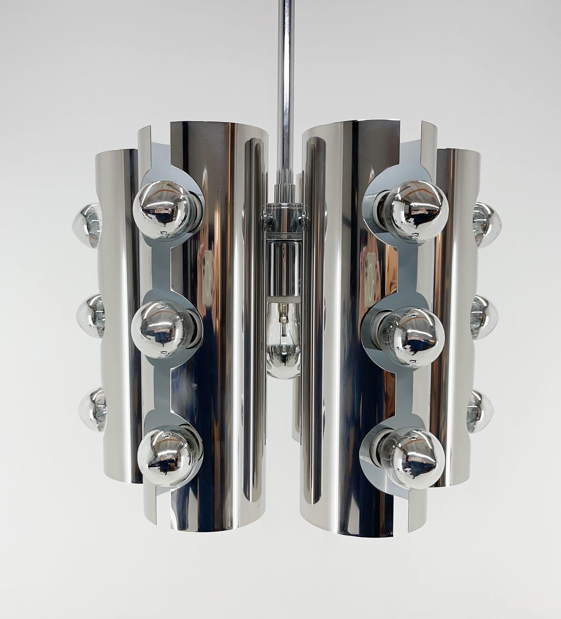 1960's italian chrom chandelier