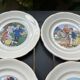 11 assiettes à dessert sarreguemines vintage