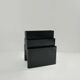Large black magazine rack by Giotto Stoppino for Kartell, Italy 1970.